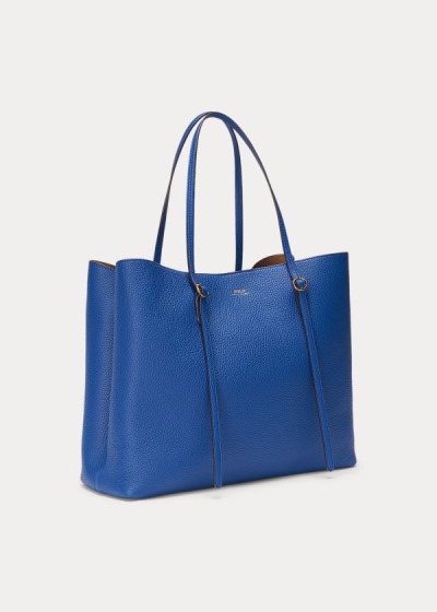 Women's Polo Ralph Lauren Pebbled Leather Lennox Tote Bags | 279563LHM